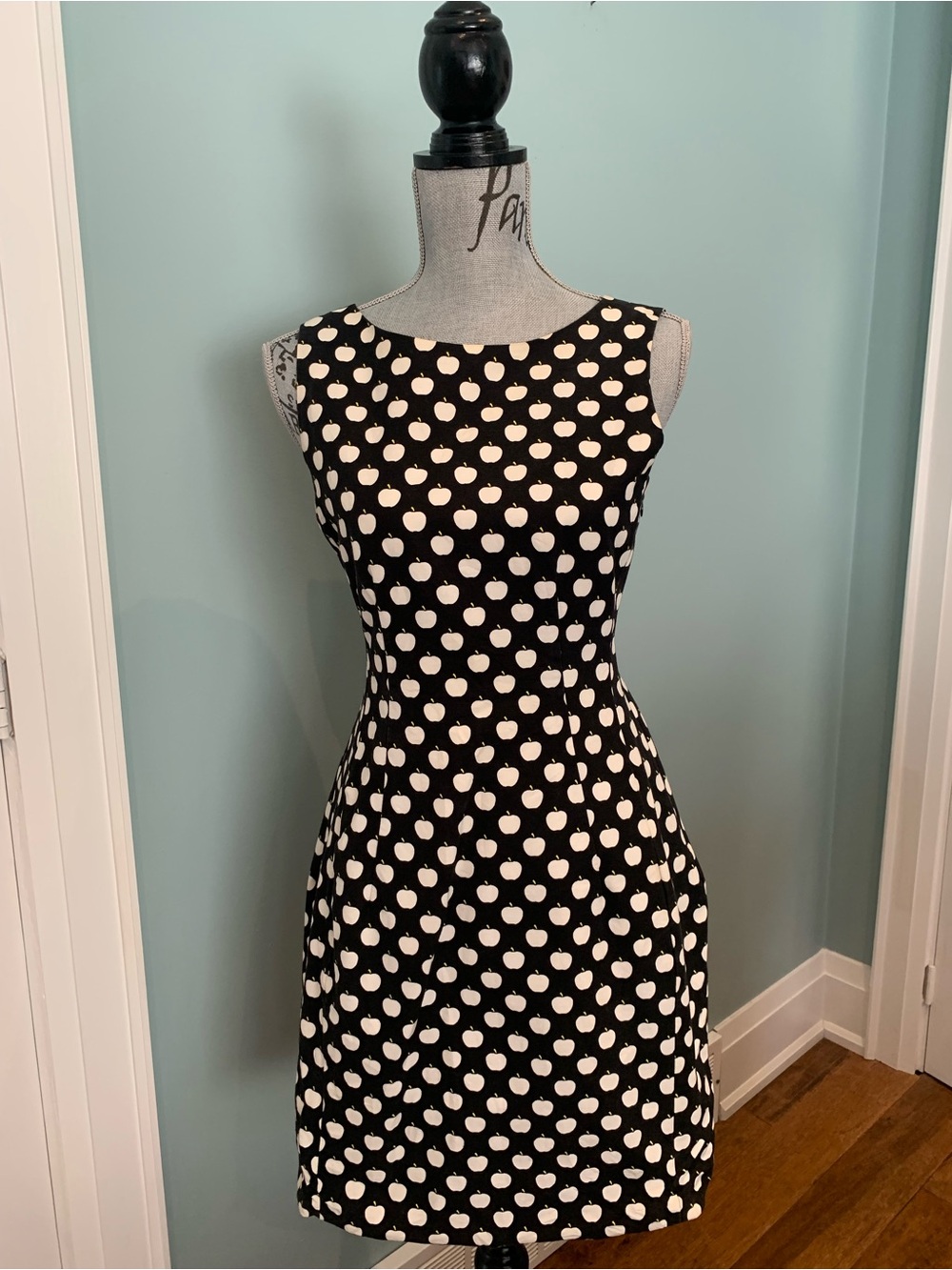 Kate Spade Classic Black & White Apple Dress